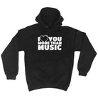 Love You More Than Music - Funny Hoodies Hoodie