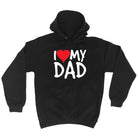 Love Dad Red Heart - Funny Hoodies Hoodie