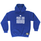 Uau Peace Love Rugby - Funny Hoodies Hoodie