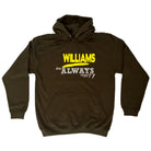 Williams Always Right - Funny Hoodies Hoodie
