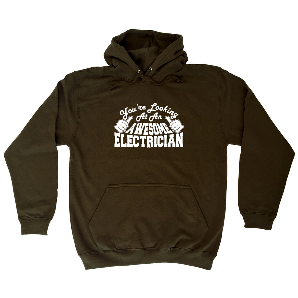 Youre Looking At An Awesome Electrician - Funny Hoodies Hoodie