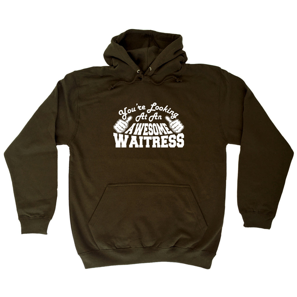 Youre Looking At An Awesome Waitress - Funny Hoodies Hoodie