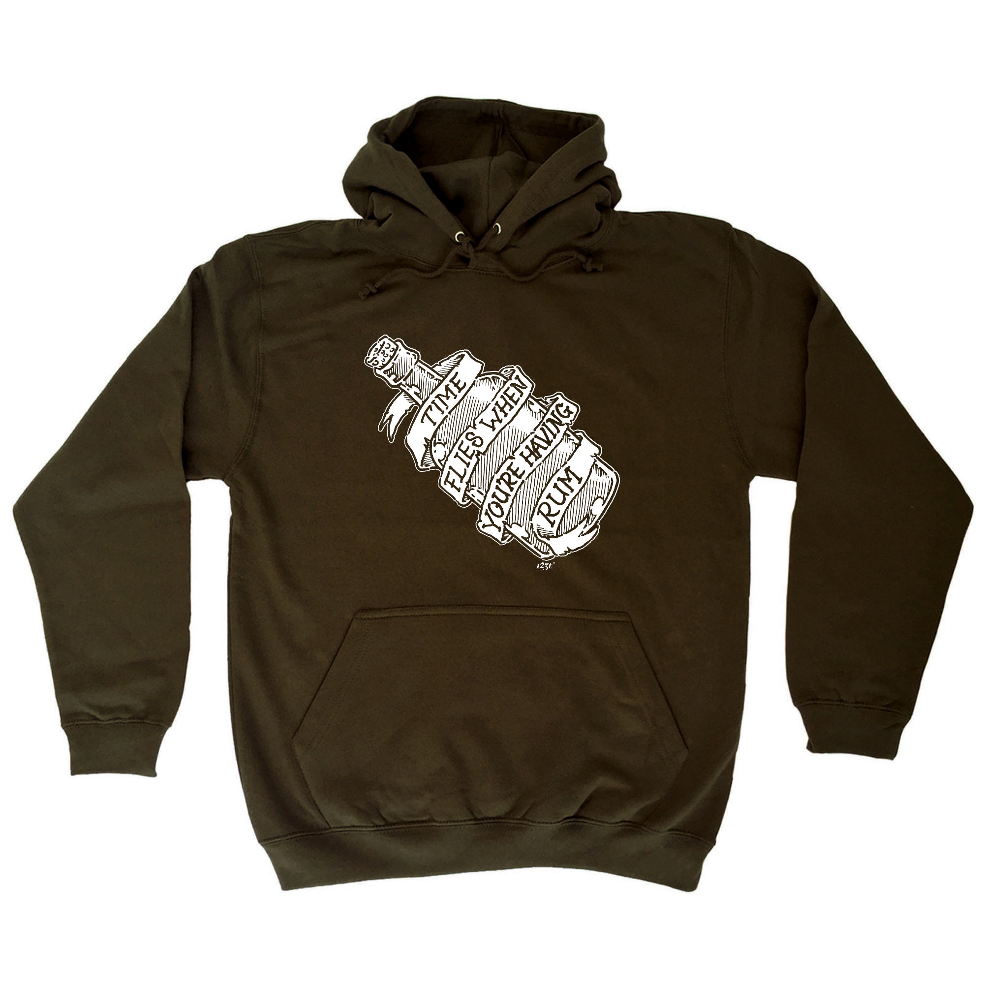 Time Flies When Your Having Rum - Funny Hoodies Hoodie