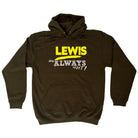 Lewis Always Right - Funny Hoodies Hoodie