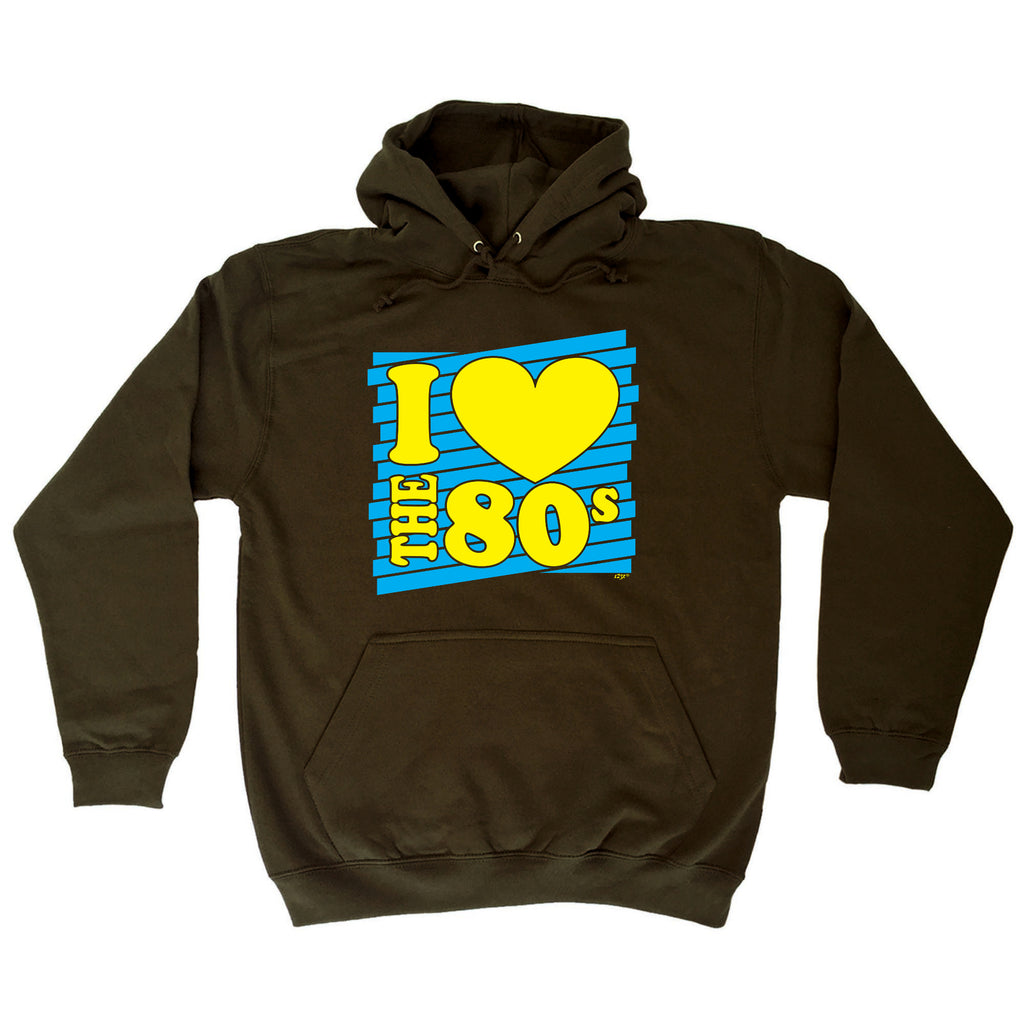 Love The 80S Yellow Blue - Funny Hoodies Hoodie