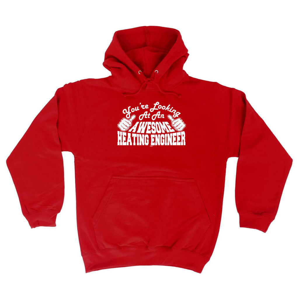 Youre Looking At An Awesome Heating Engineer - Funny Hoodies Hoodie