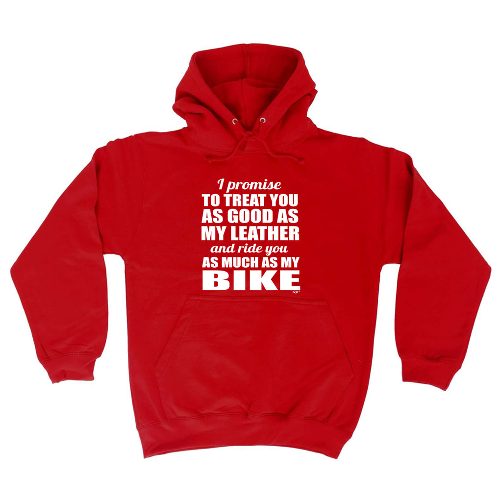 Promise To Treat You As Good As My Leather - Funny Hoodies Hoodie