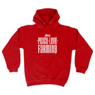 Peace Love Farming - Funny Hoodies Hoodie