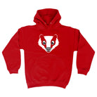 Badger Animal Face Ani Mates - Funny Hoodies Hoodie