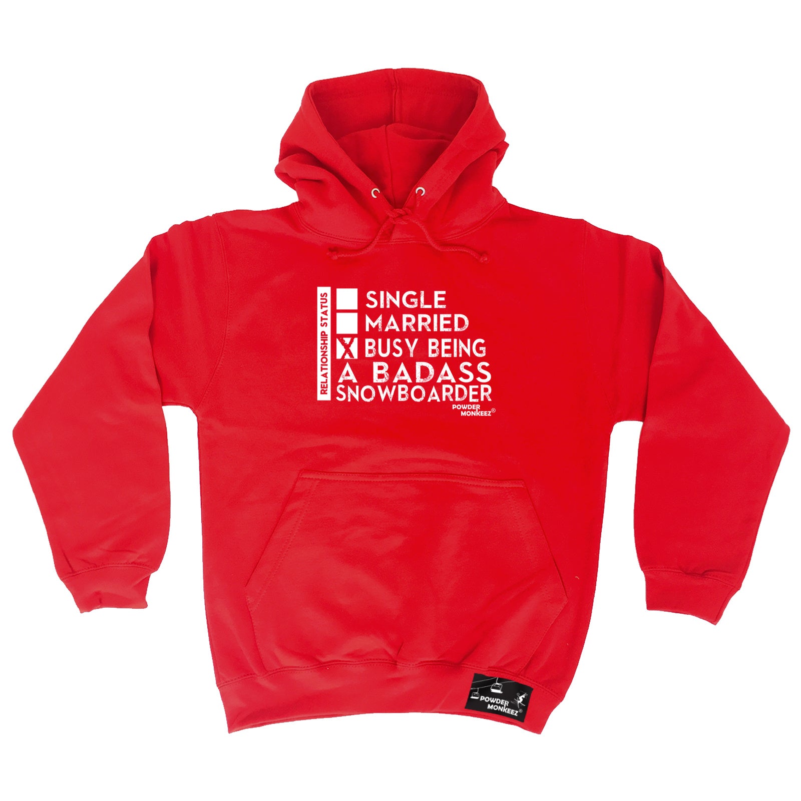 Pm Relationship Status Badass Snowboarder - Funny Hoodies Hoodie