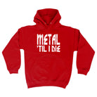 Metal Till Die Music - Funny Hoodies Hoodie