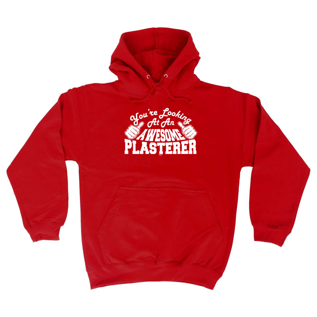 Youre Looking At An Awesome Plasterer - Funny Hoodies Hoodie