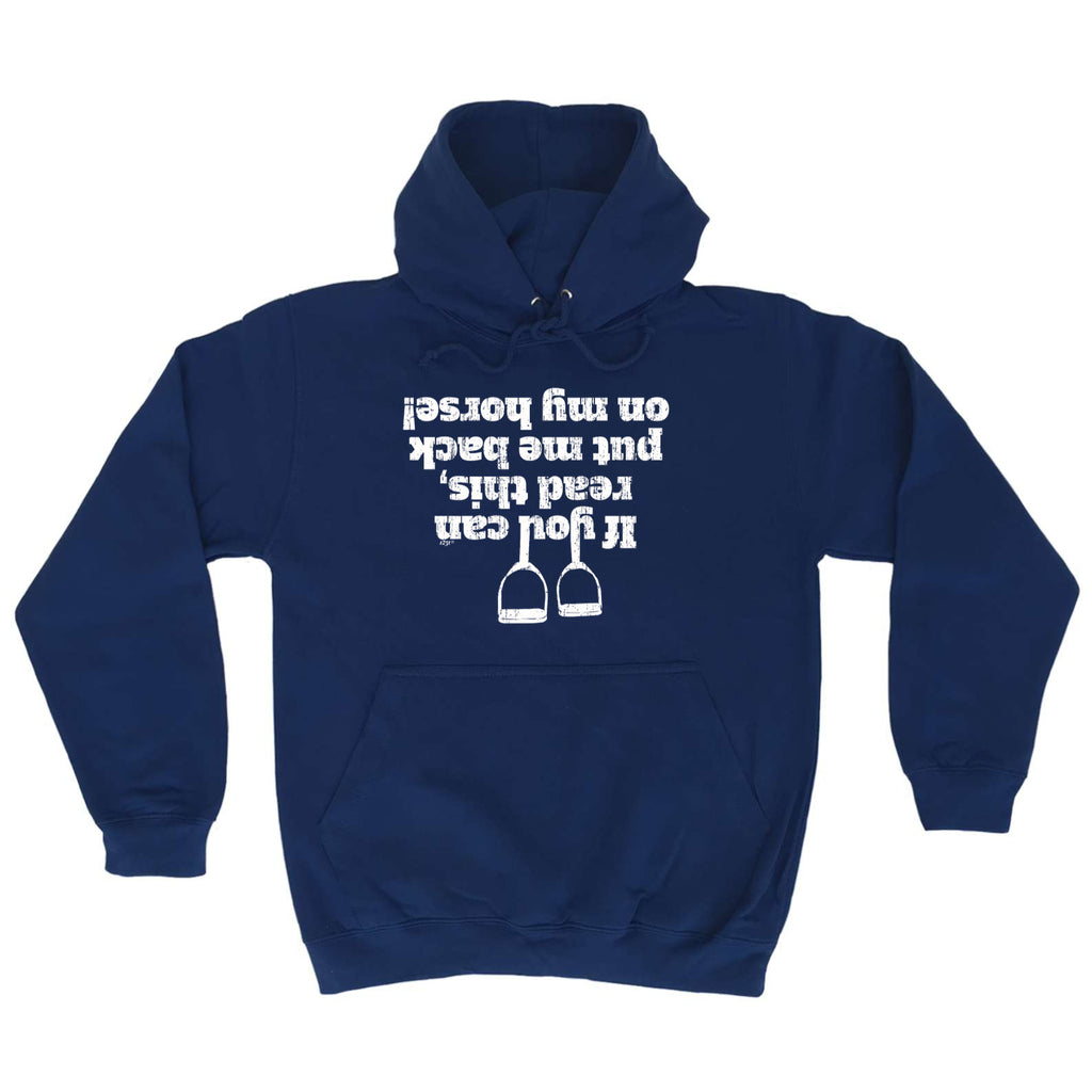 Horse If You Can Read This Put Me Back On My - Funny Hoodies Hoodie