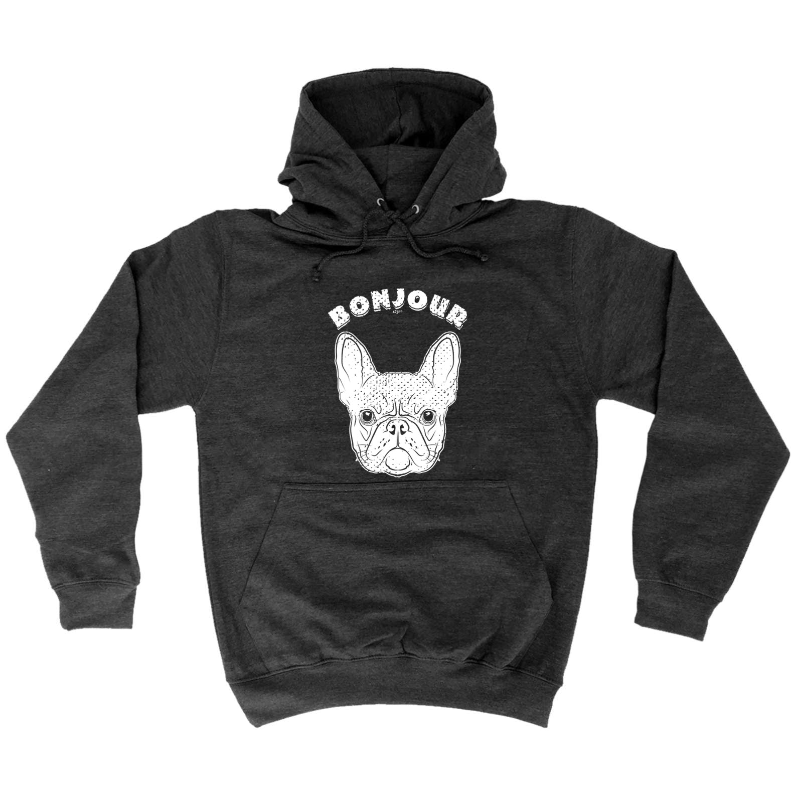 Bonjour Bulldog Face - Funny Hoodies Hoodie