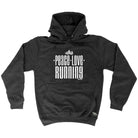 Pb Peace Love Running - Funny Hoodies Hoodie