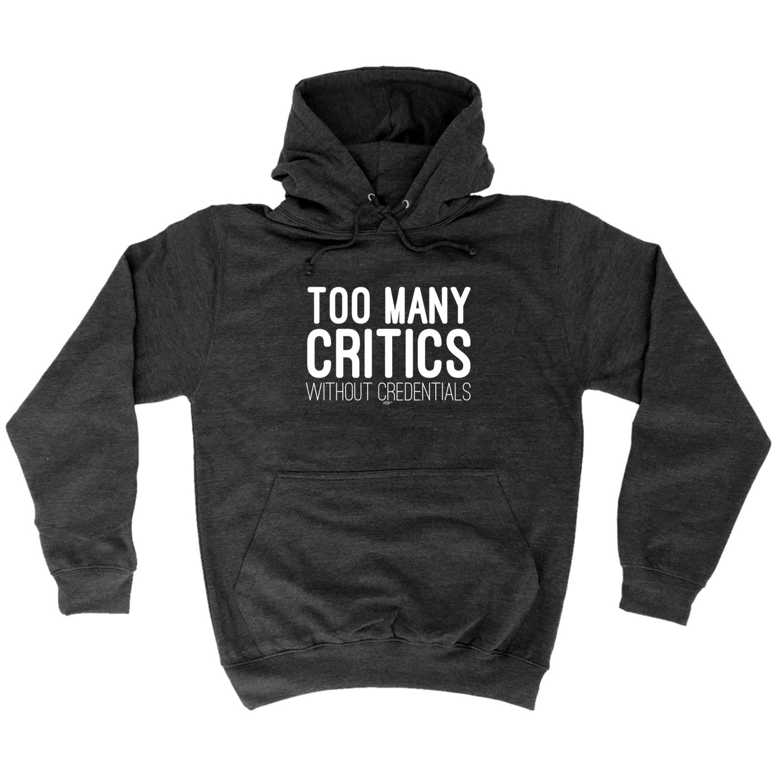 Too Many Critics Without Credentials - Funny Hoodies Hoodie