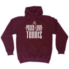 Peace Love Tennis - Funny Hoodies Hoodie