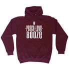 Peace Love Booze - Funny Hoodies Hoodie
