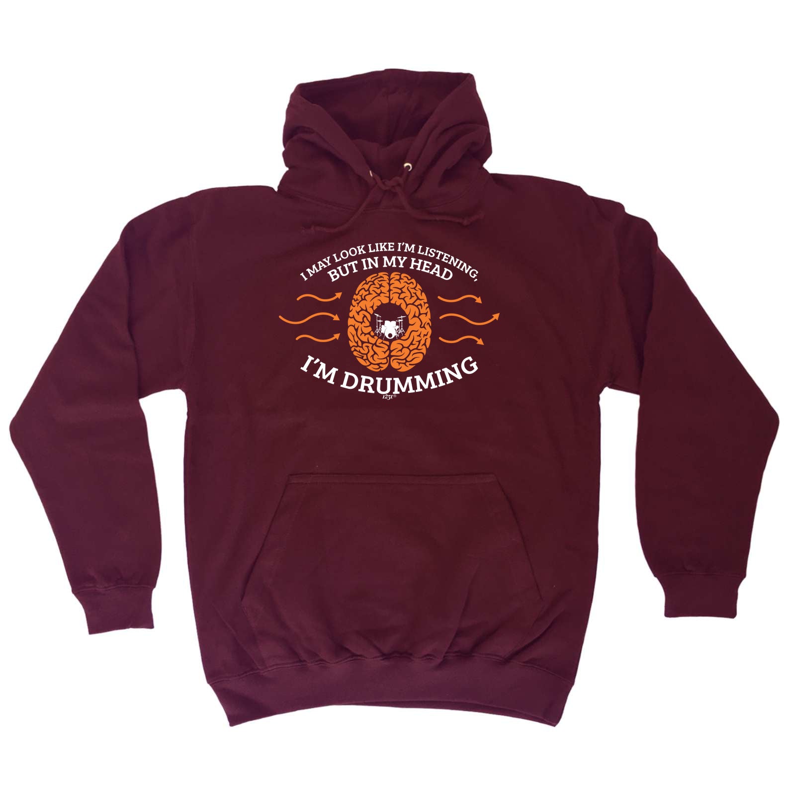 May Look Like Im Listening Im Drumming Music Drums - Funny Hoodies Hoodie