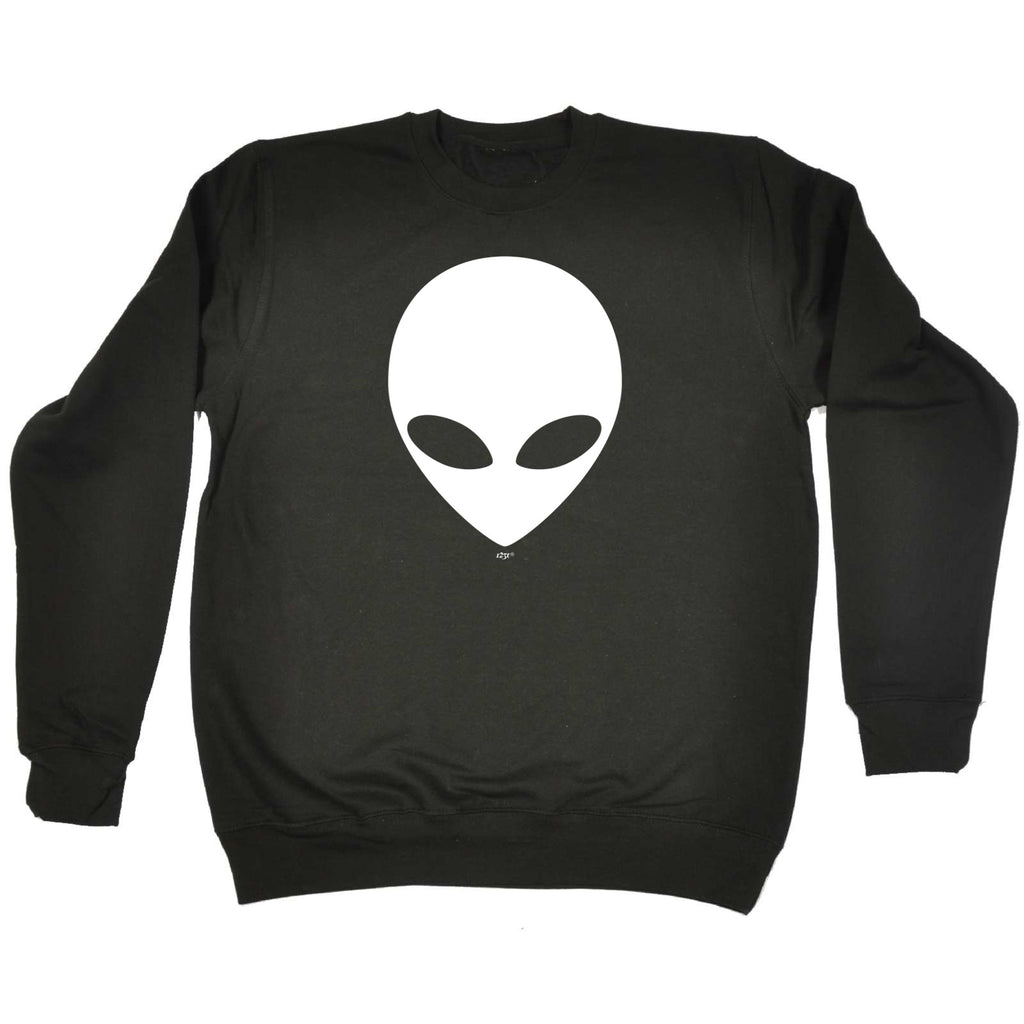 Alien Head White - Funny Sweatshirt