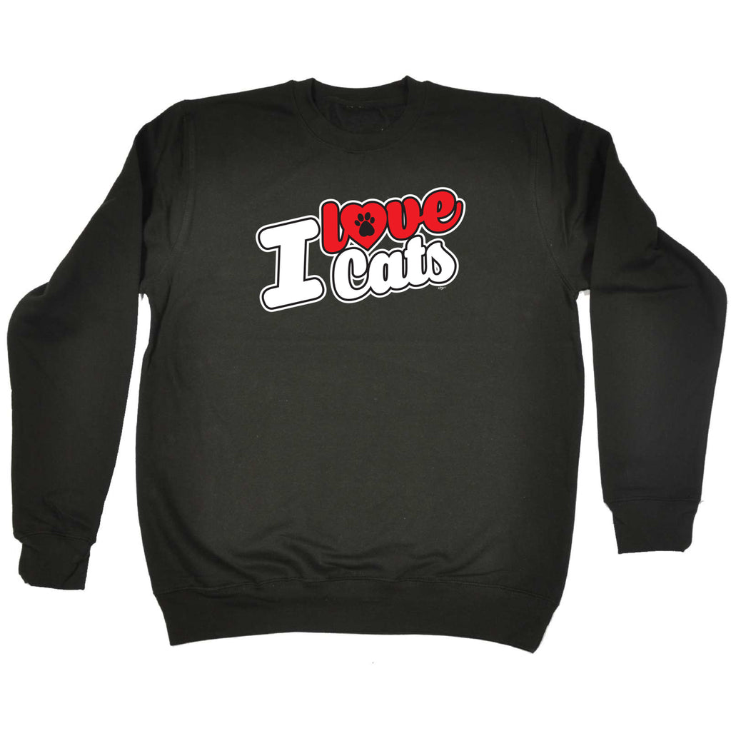 Love Cats Stencil - Funny Sweatshirt