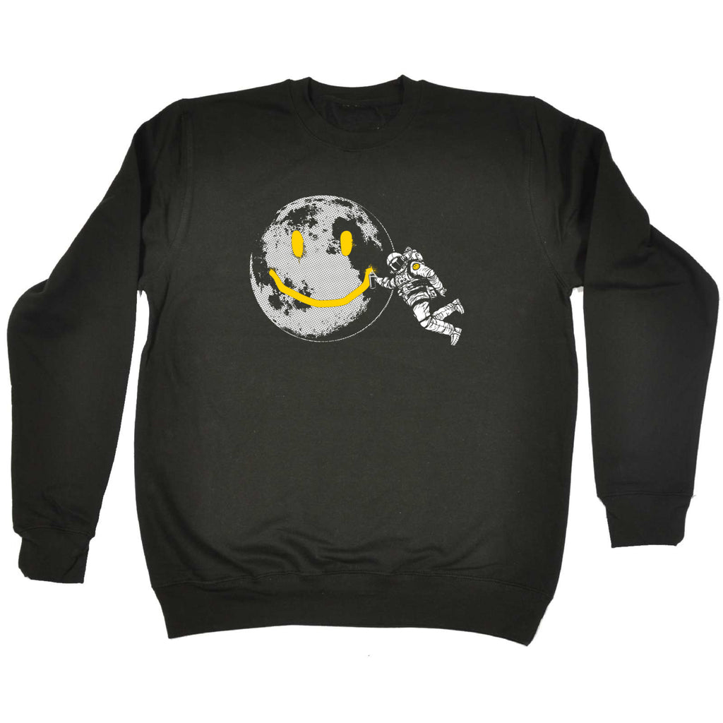 Austraunaught Smile Spray Paint Moon - Funny Sweatshirt