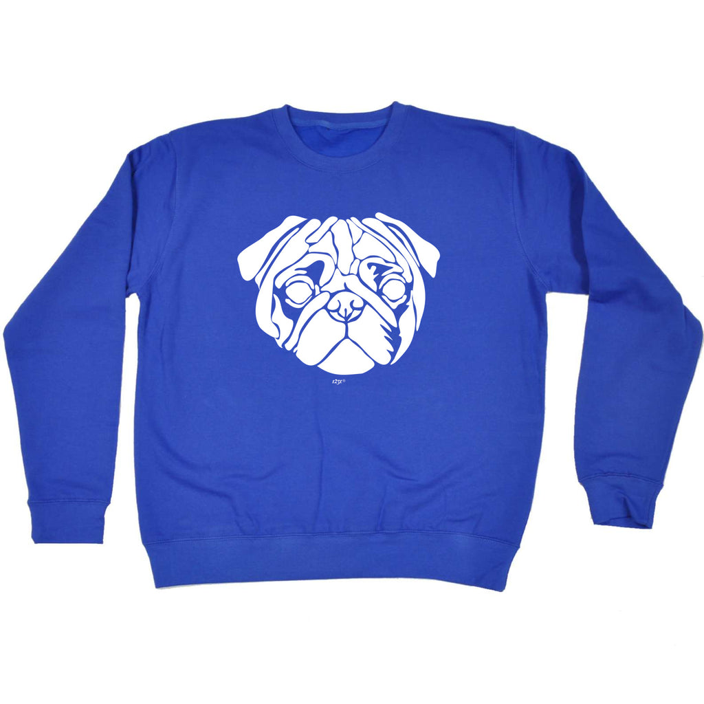 Pug Head Dog - Funny Sweatshirt