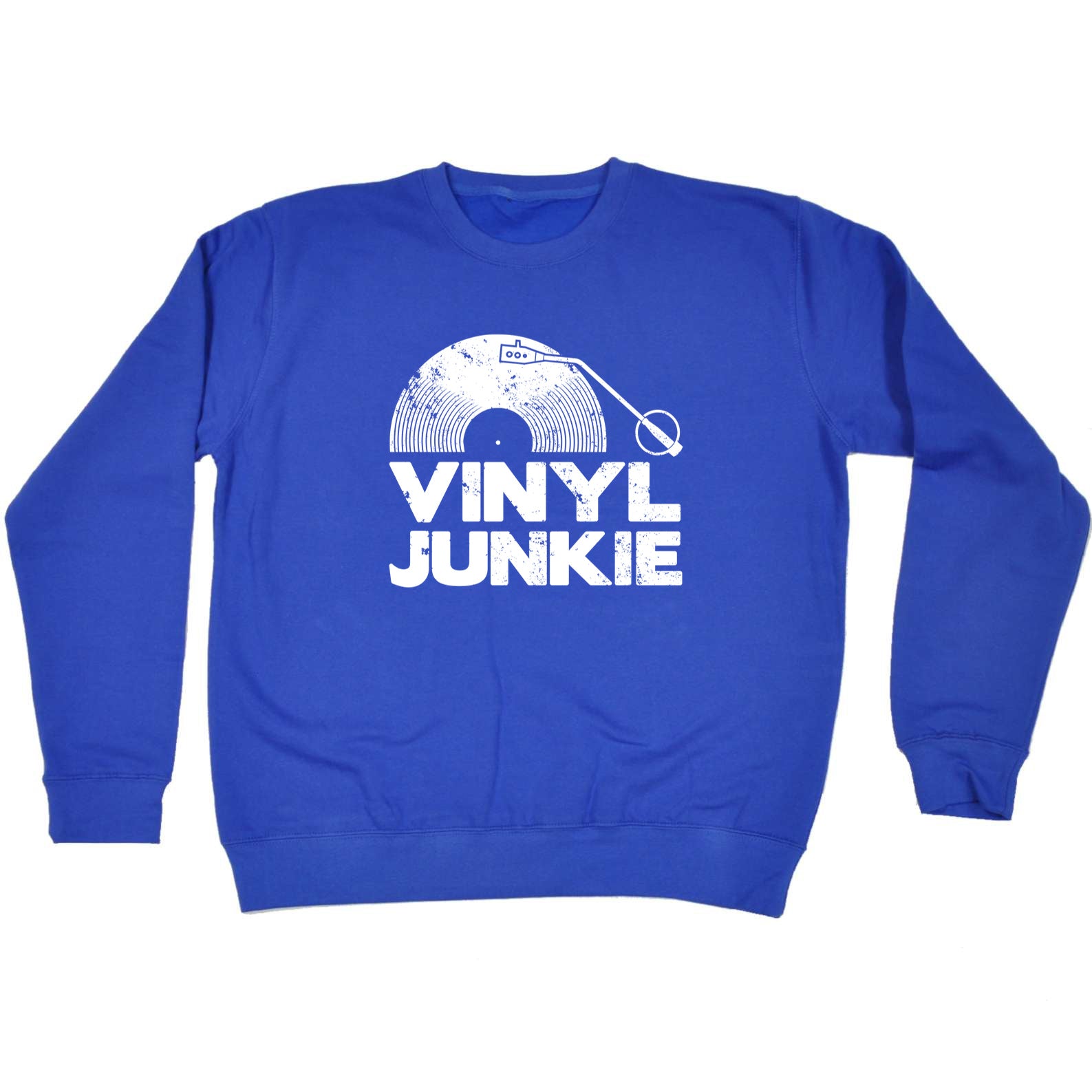 Vinyl Junkie Dj Record White Music - Funny Sweatshirt