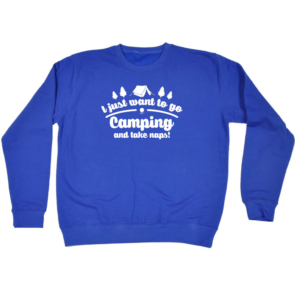 Just Want To Go Camping And Take Naps - Funny Sweatshirt