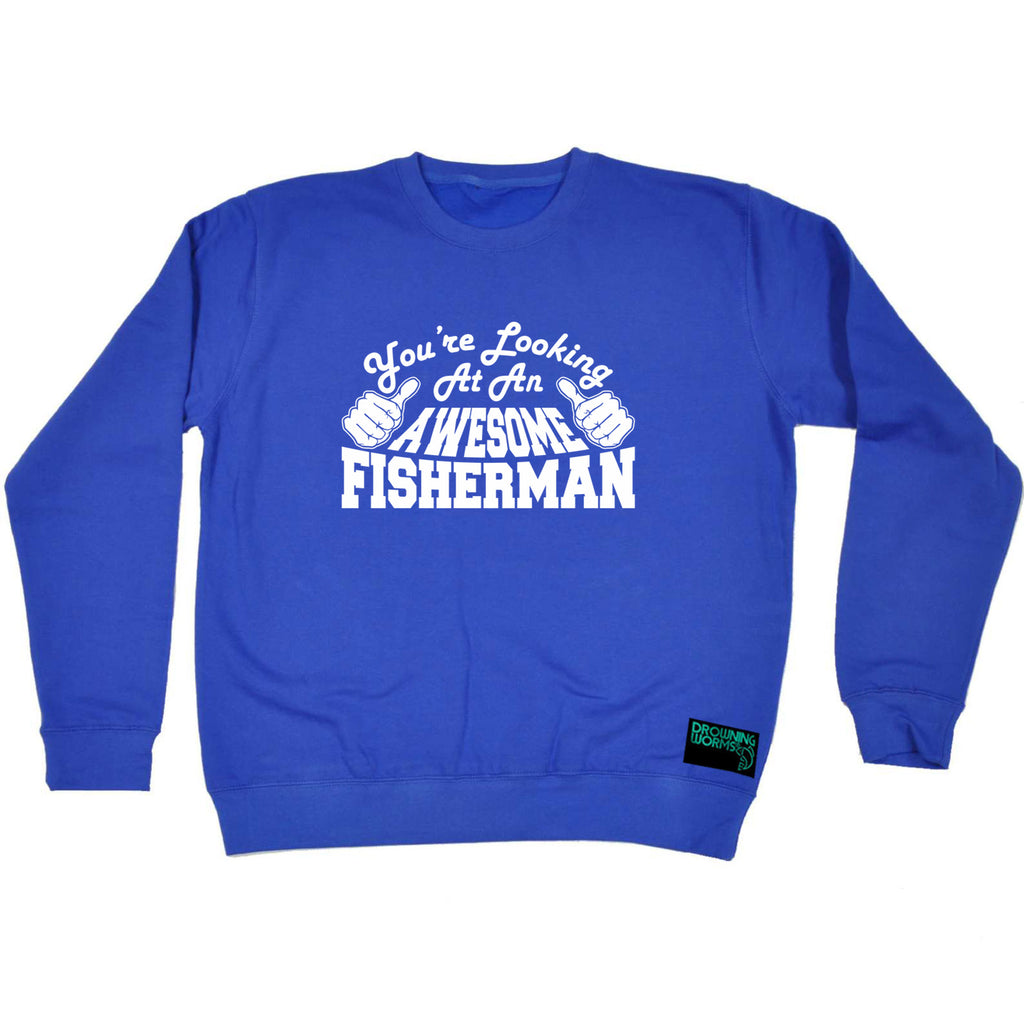 Youre Looking At An Awesome Fisherman - Funny Sweatshirt