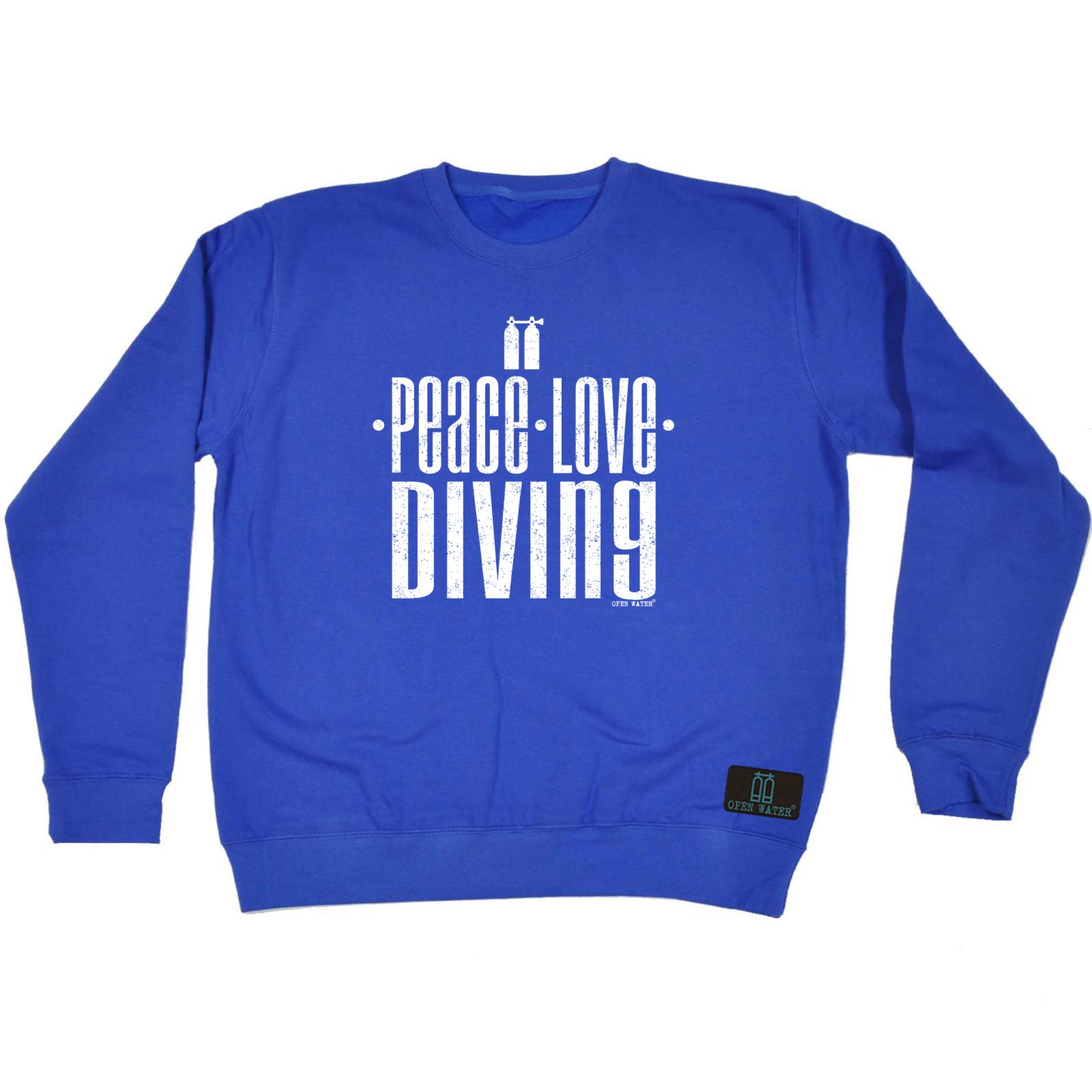 Ow Peace Love Diving - Funny Sweatshirt
