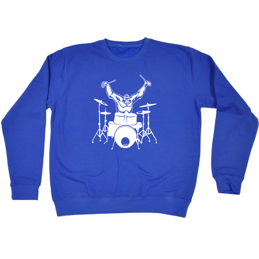 Gorilla Drummer Drums Music - Funny Sweatshirt