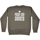 Peace Love Cheese - Funny Sweatshirt