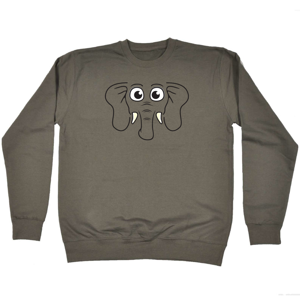 Elephant Animal Face Ani Mates - Funny Sweatshirt