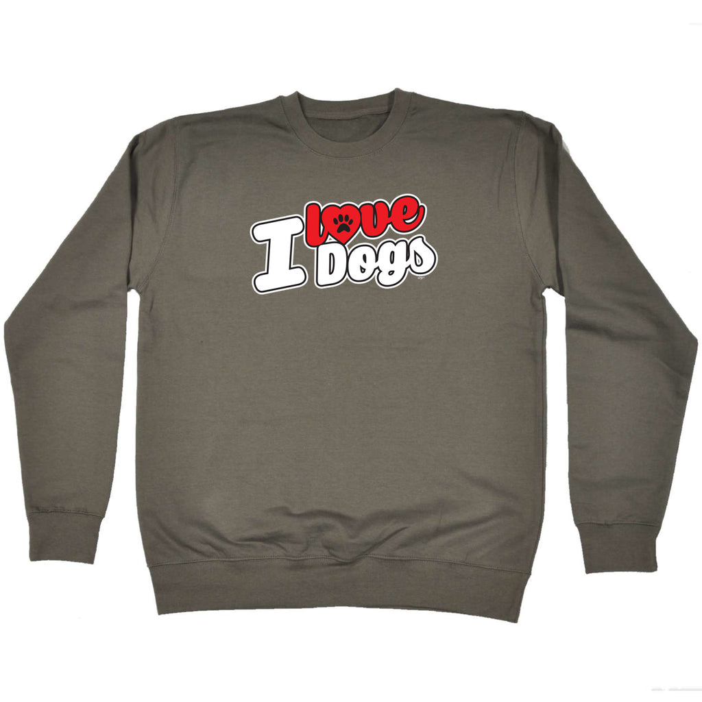 Love Dogs Stencil - Funny Sweatshirt