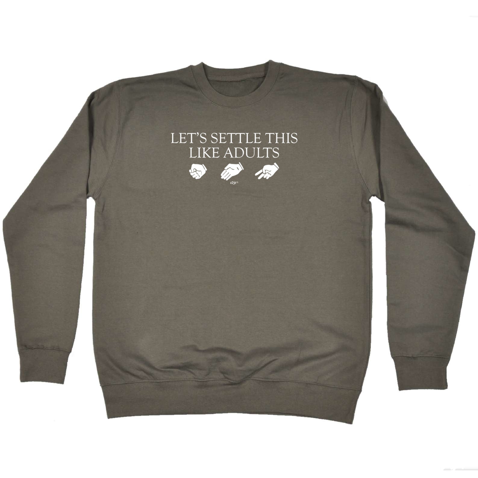 Lets Settle This Like Adults Rock Paper Scissors - Funny Sweatshirt