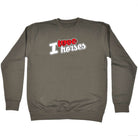 Love Horses Stencil - Funny Sweatshirt