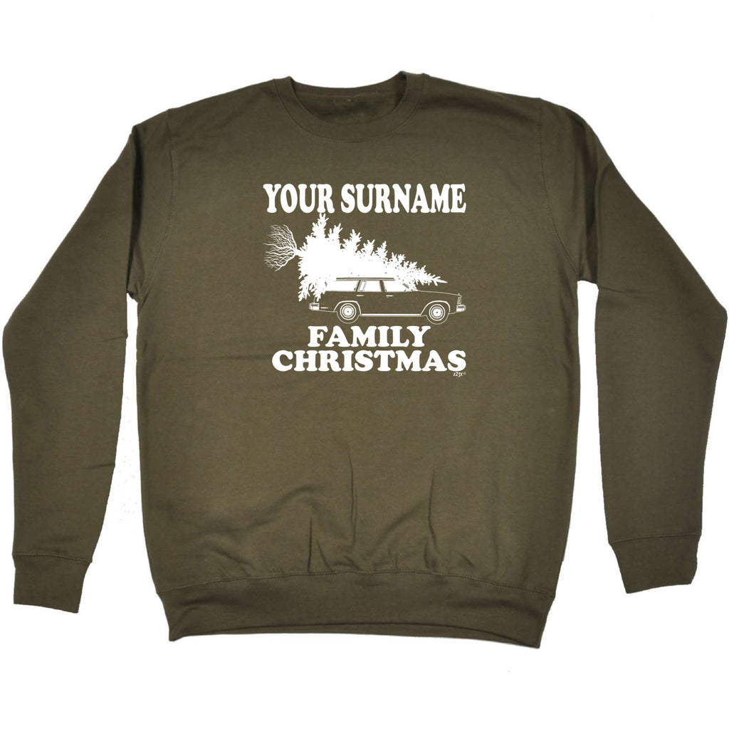 Family Christmas Your Surname Personalised - Funny Sweatshirt