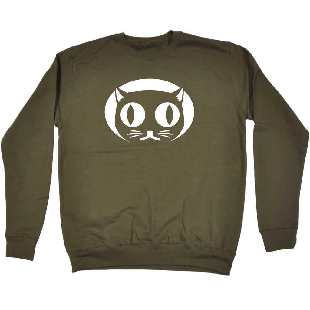 Halloween Cat Face - Funny Sweatshirt