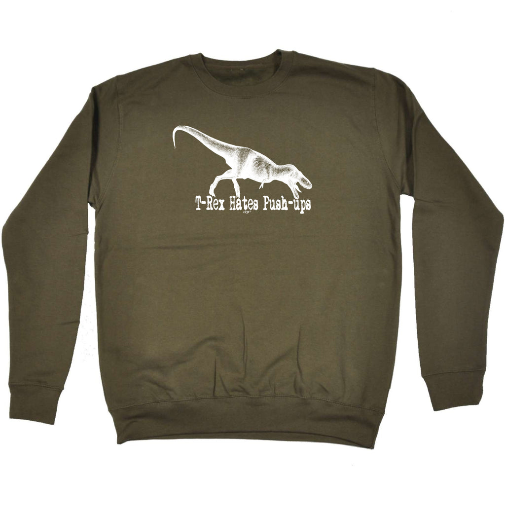 Trex Hates Push Ups Dinosaur - Funny Sweatshirt