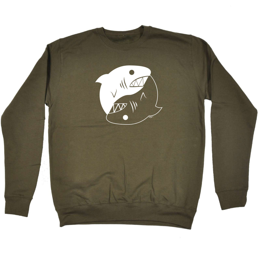 Yin Yang Shark - Funny Sweatshirt