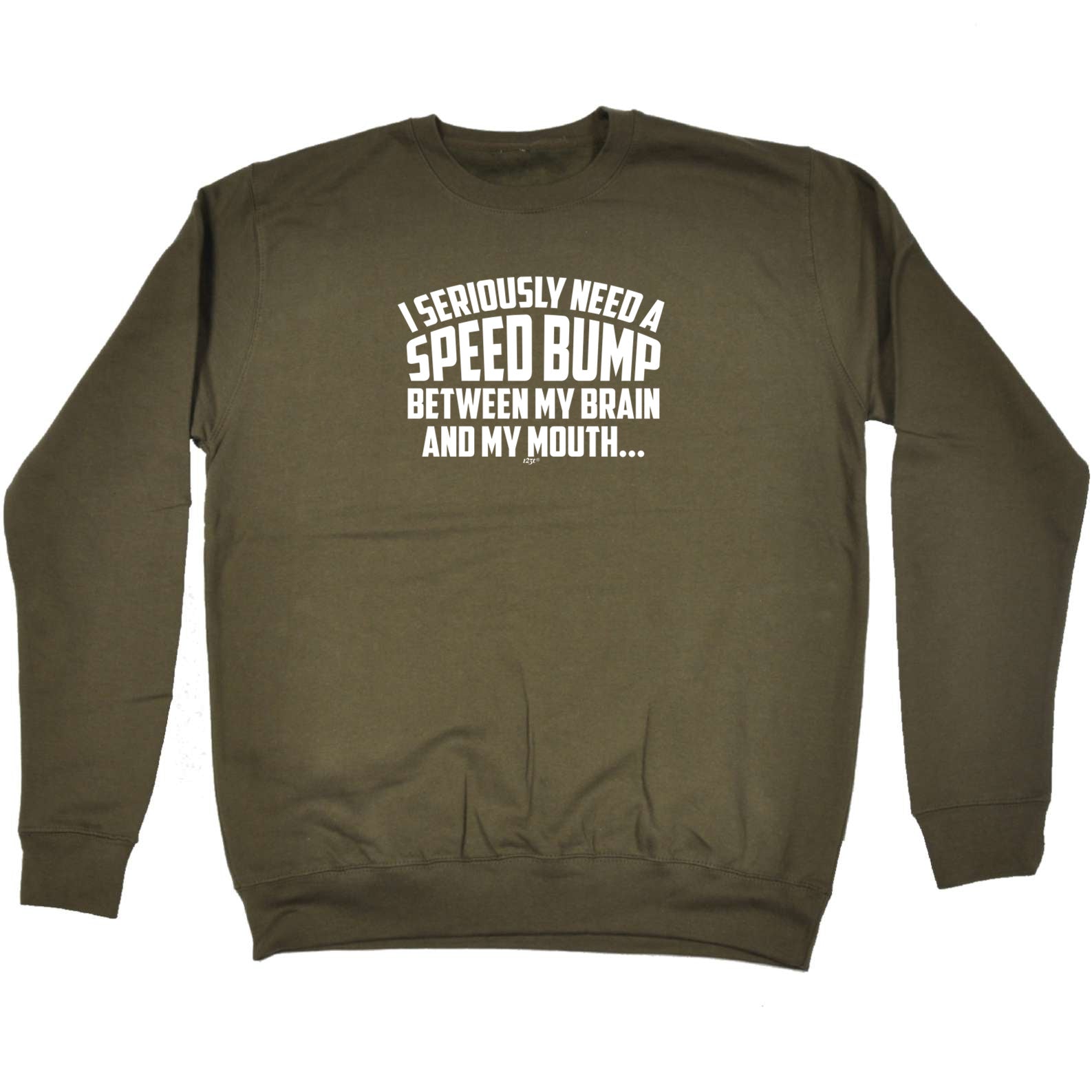 Seriously Need A Speed Bump Between My Brain And My Mouth - Funny Sweatshirt