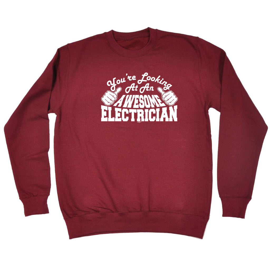 Youre Looking At An Awesome Electrician - Funny Sweatshirt
