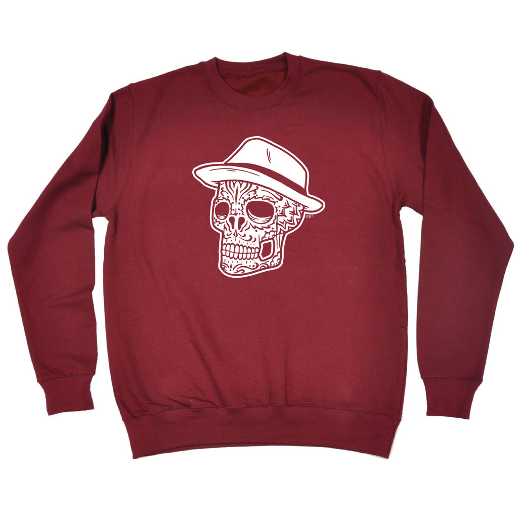 Fedora Candy Skull - Funny Sweatshirt