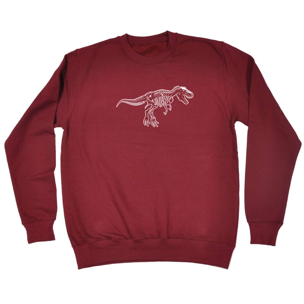 T Rex Bones Dinosaur White - Funny Sweatshirt