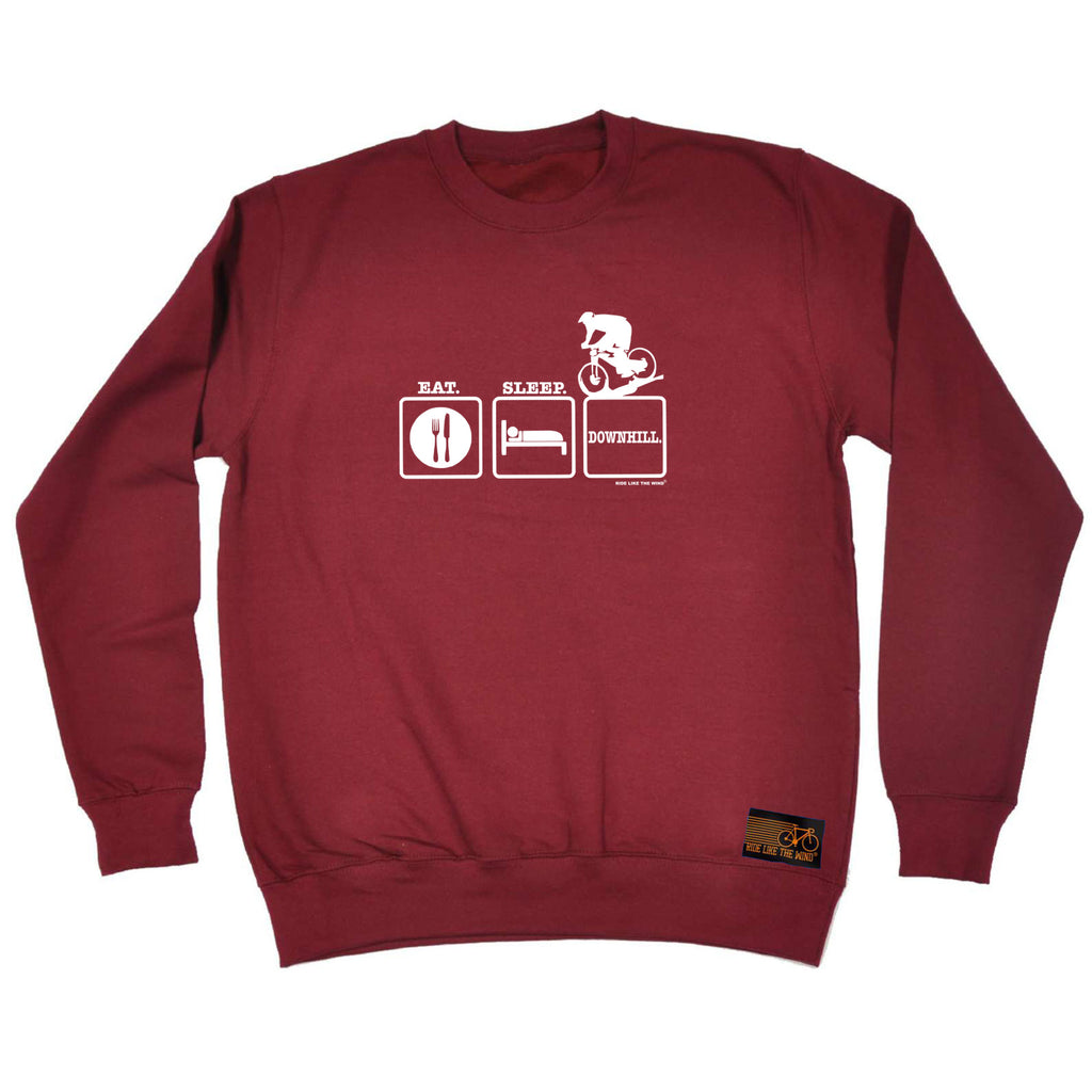 Rltw Eat Sleep Downhill - Funny Sweatshirt