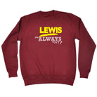 Lewis Always Right - Funny Sweatshirt