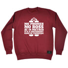 Ow No Phones No Boss At 18 Meters Pressure - Funny Sweatshirt