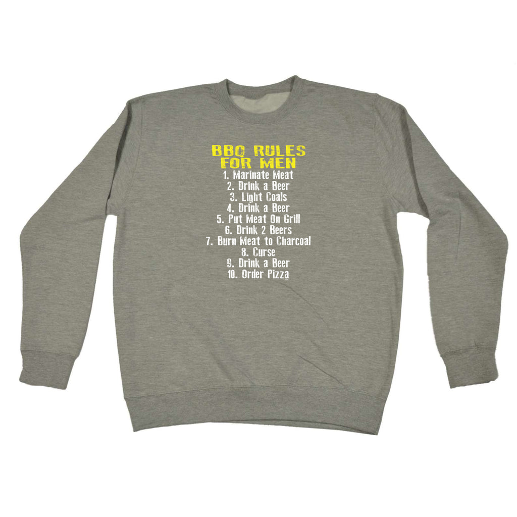 Bbq Barbeque Rules For Men - Funny Sweatshirt