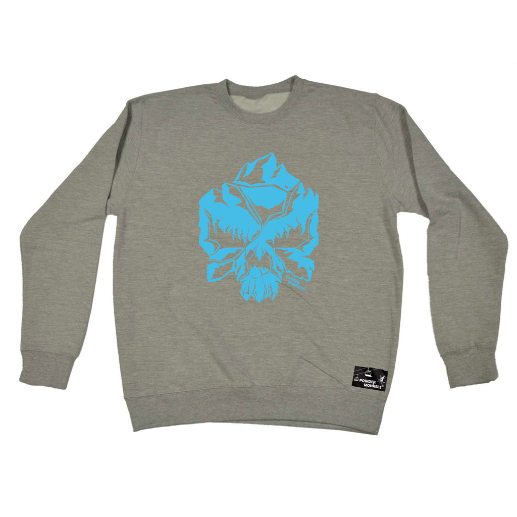 Pm Skull Mountain Blue - Funny Sweatshirt